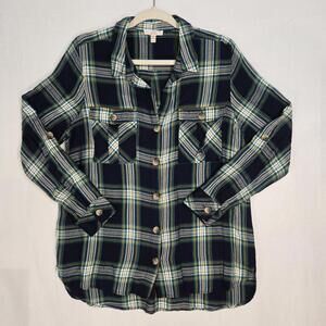 Como Vintage Womens plaid button up L long sleeve